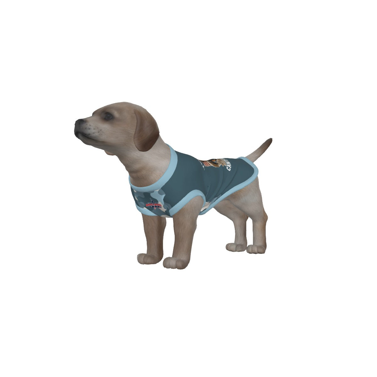 Yorkie- Gray Blue & Blue Camo- Your Pronouns Can't Save You-Small Dog's Tank Top